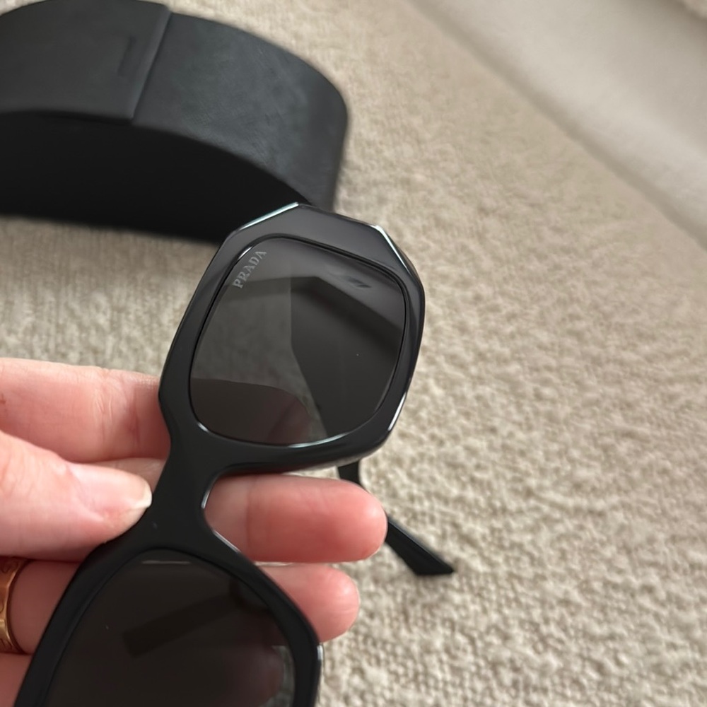 Prada Black Symbole Rectangular Women's Sunglasses 51mm - Picture 6 of 10